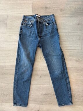 Re/done 90s high rise ankle crop jeans